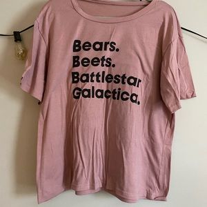 The office lilac T-shirt